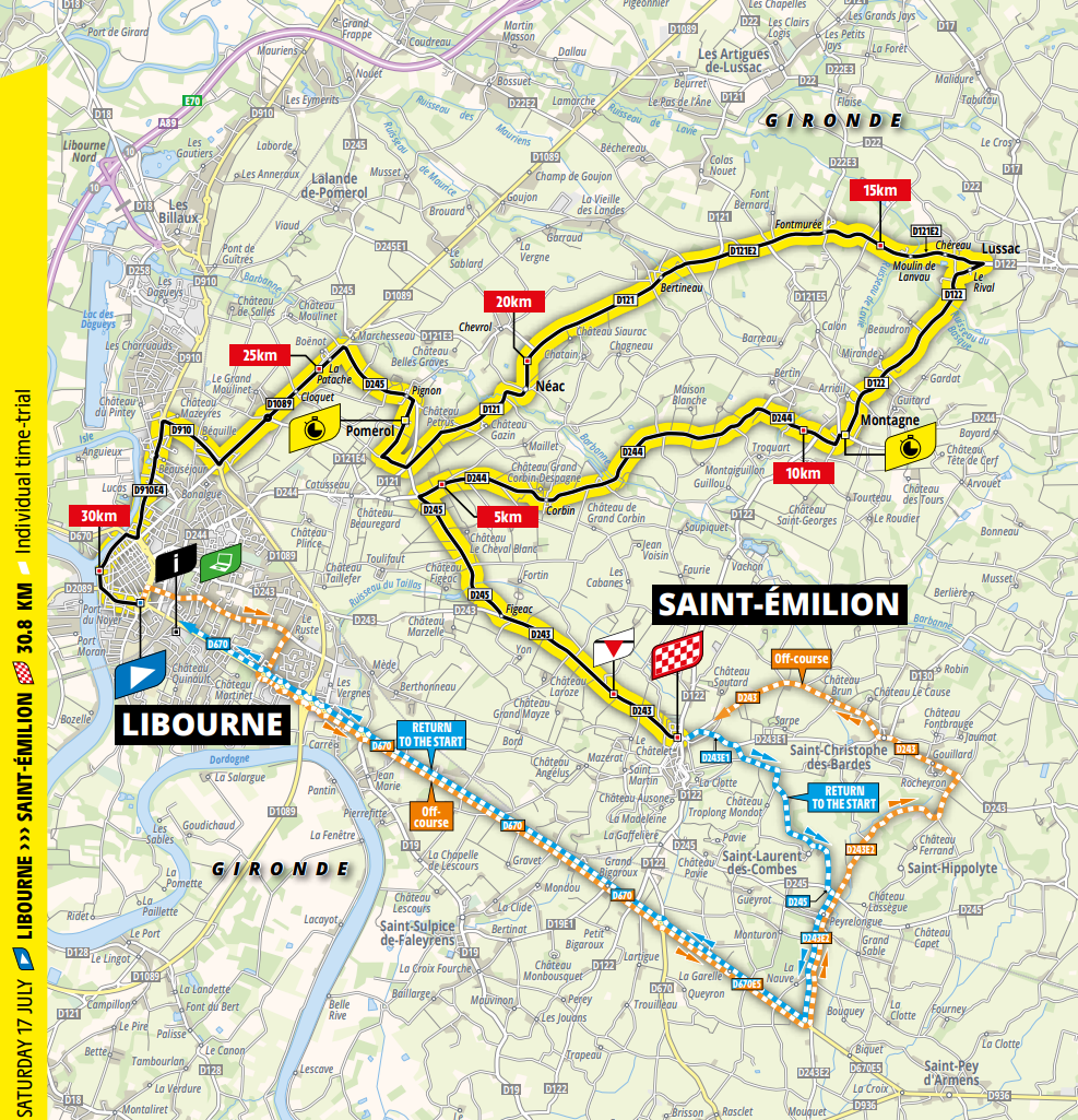 De route van vandaag (Bron: Tour de France)