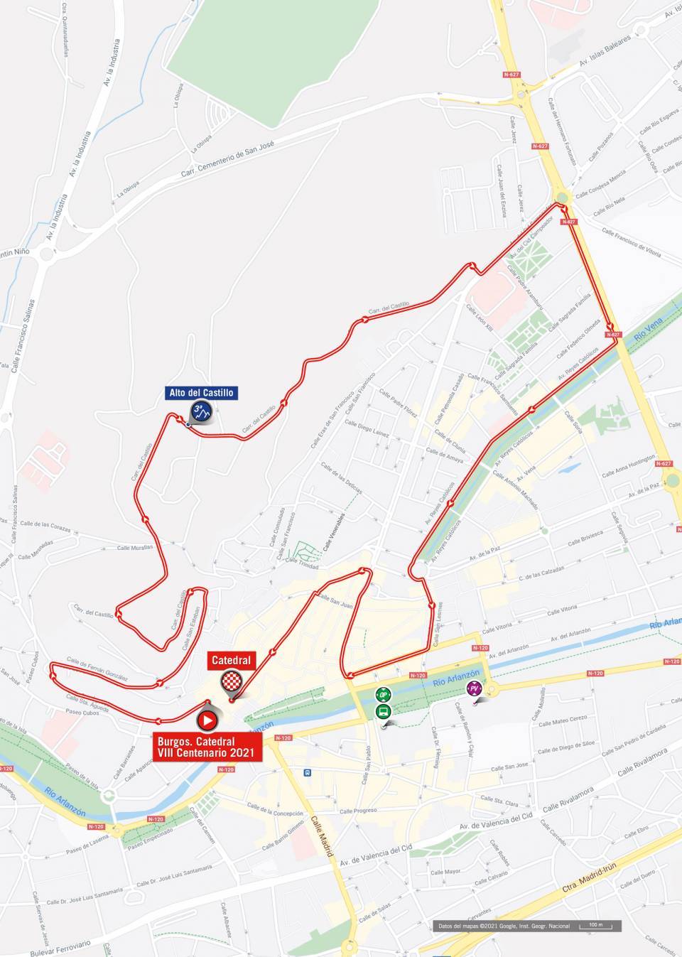 De route van vandaag (Bron: Vuelta a España) De route van vandaag (Bron: Vuelta a España)