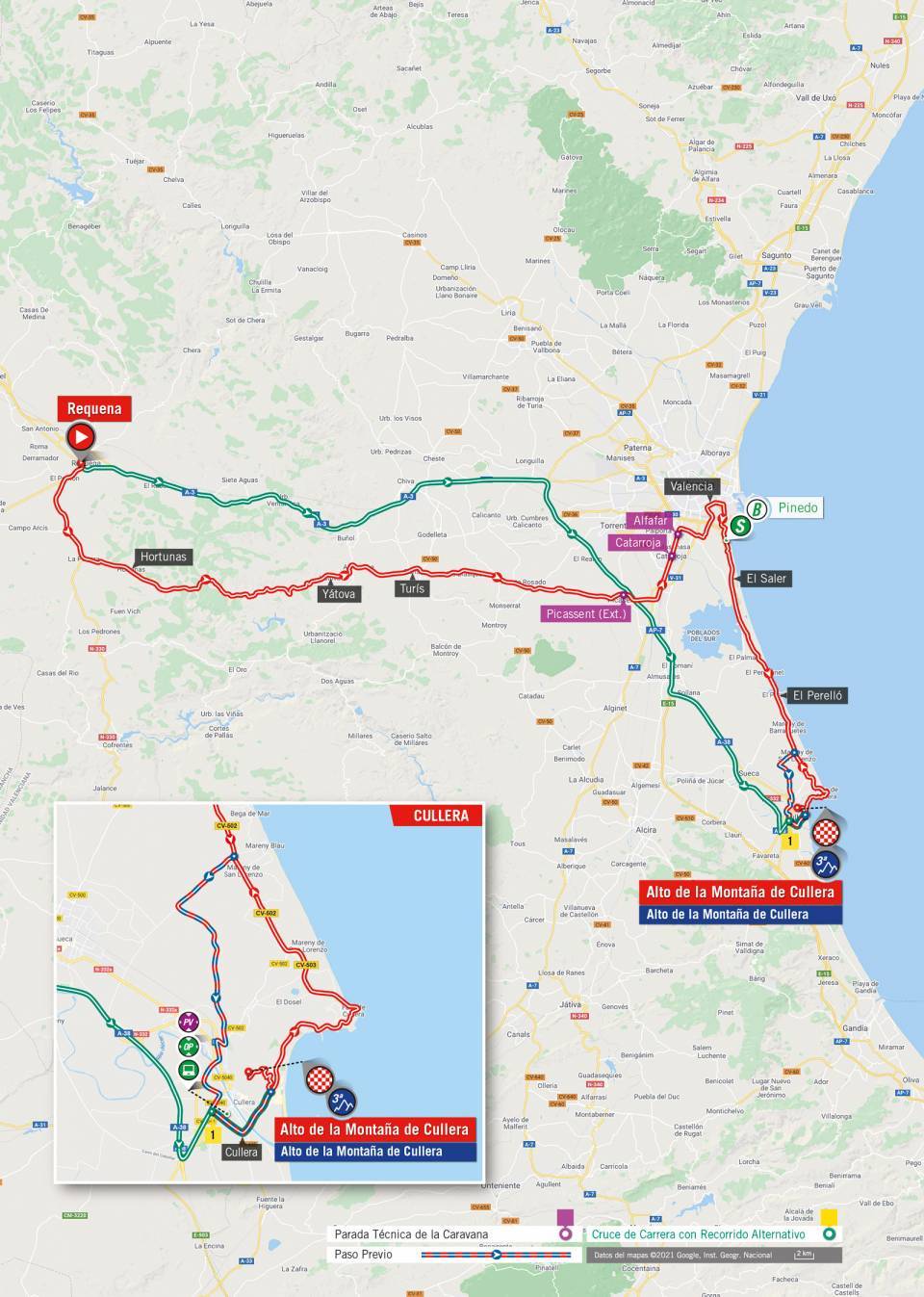 De route van vandaag (Bron: Vuelta a España)