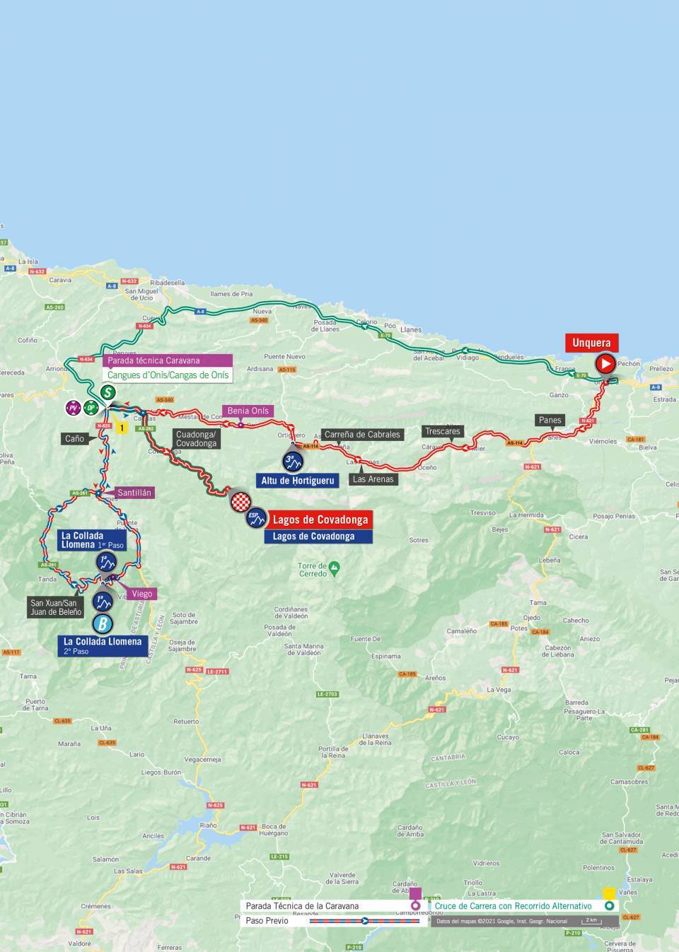 De route van vandaag (Bron: Vuelta a España)