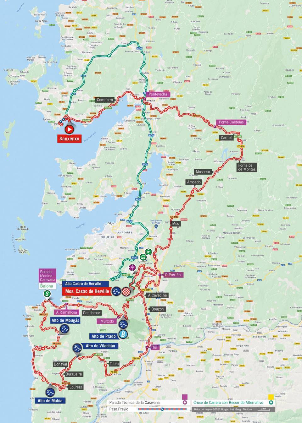 De route van vandaag (Bron: Vuelta a España)