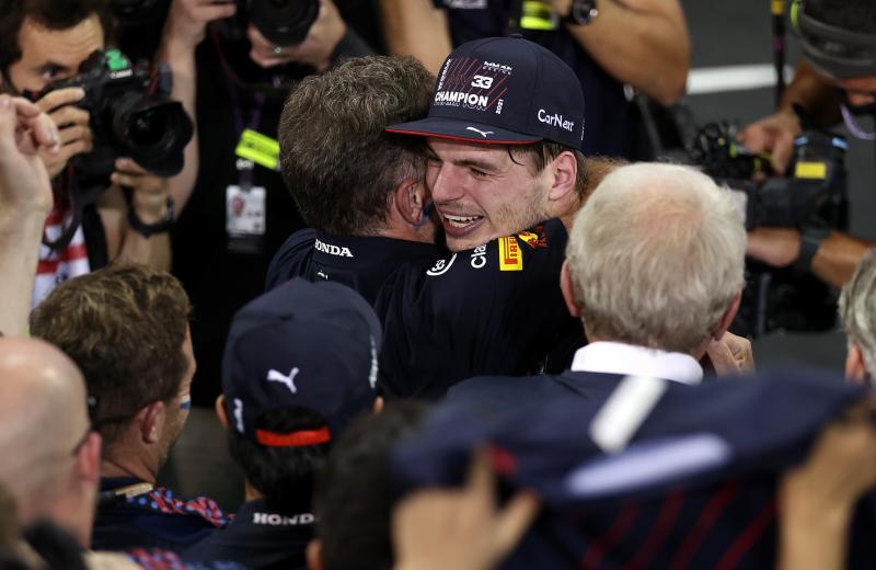 Horner: "Max had eindelijk dat beetje geluk wel verdiend" (Getty Images / Red Bull Content Pool)