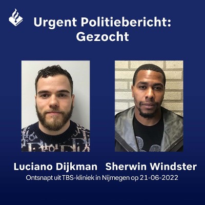 Urgent politie bericht gezocht: Dijkman en Windster (Foto:Politie)