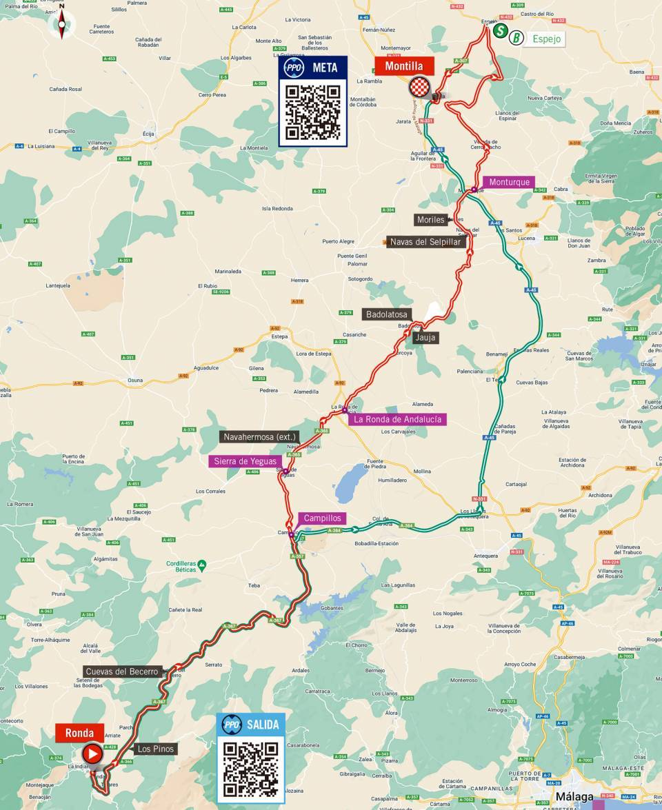 De route van vandaag (Bron: Vuelta a España)