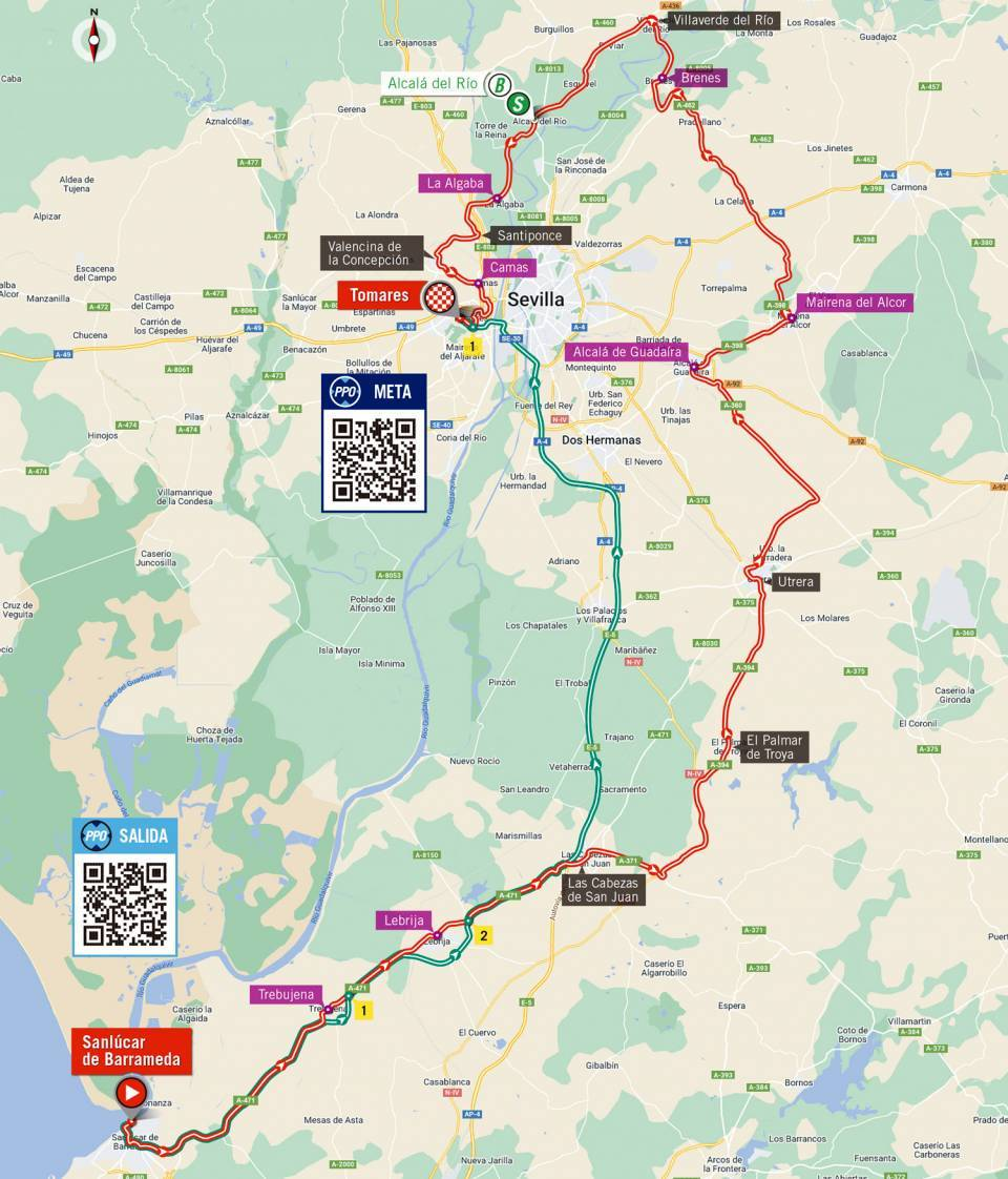 De route van vandaag (Bron: Vuelta a España)