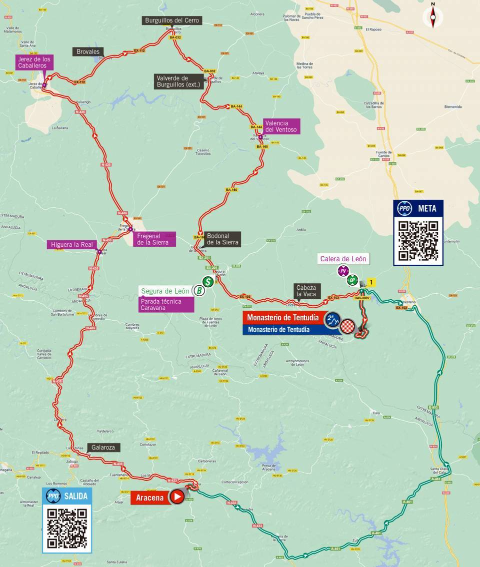 De route van vandaag (Bron: Vuelta a España)