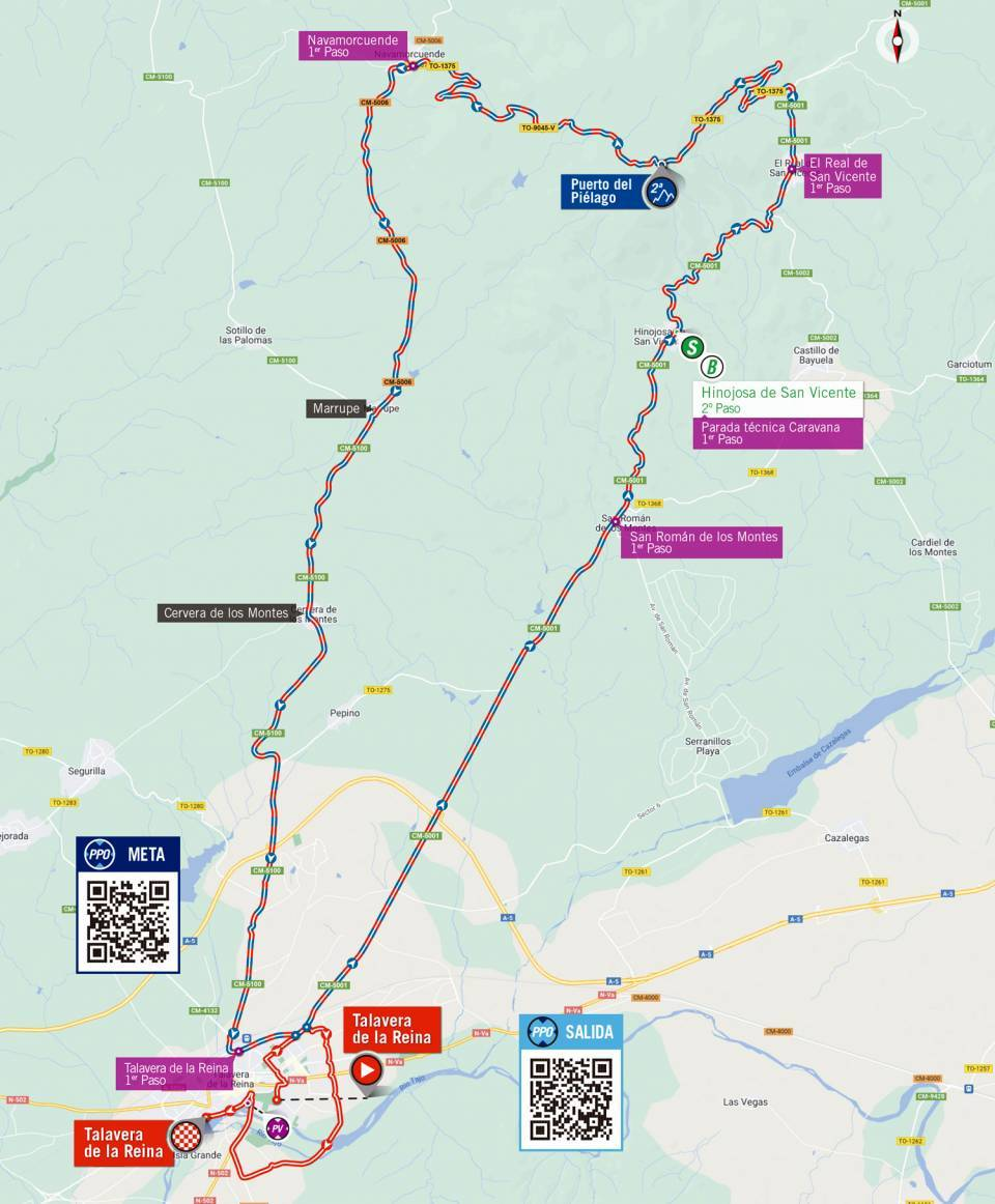 De route van vandaag (Bron: Vuelta a España)