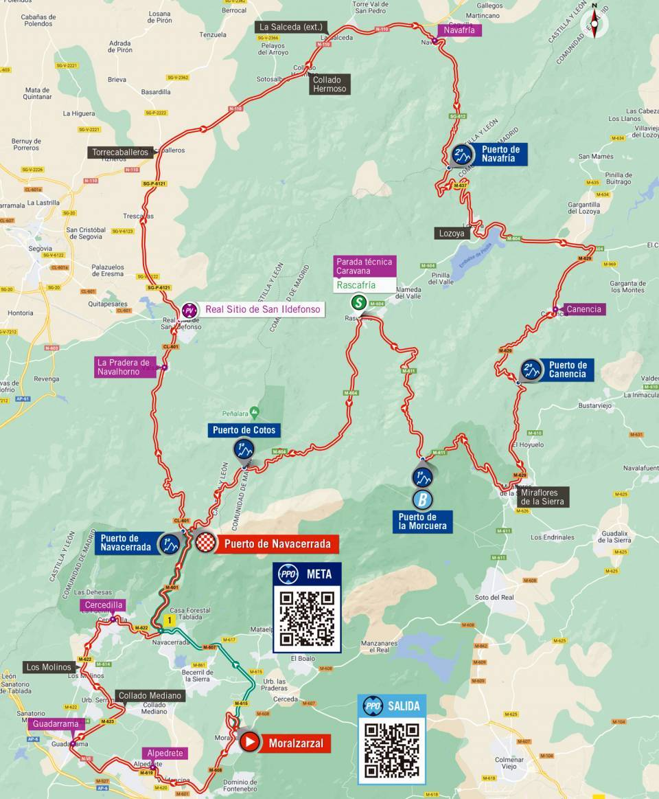 De route van vandaag (Bron: Vuelta a España)