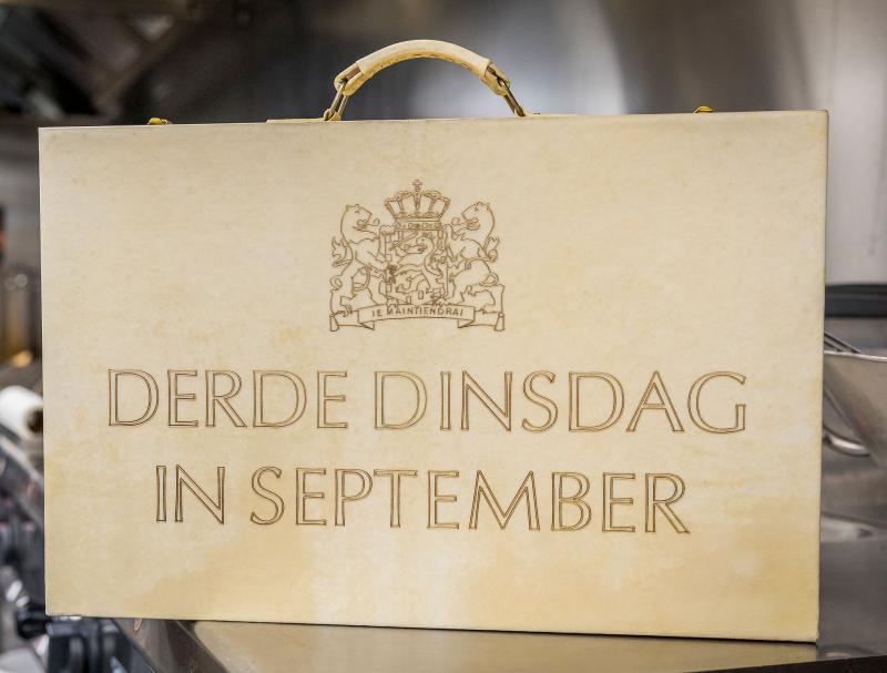 Het 'koffertje' van de derde dinsdag in september (Foto: Ministerie van Financien)