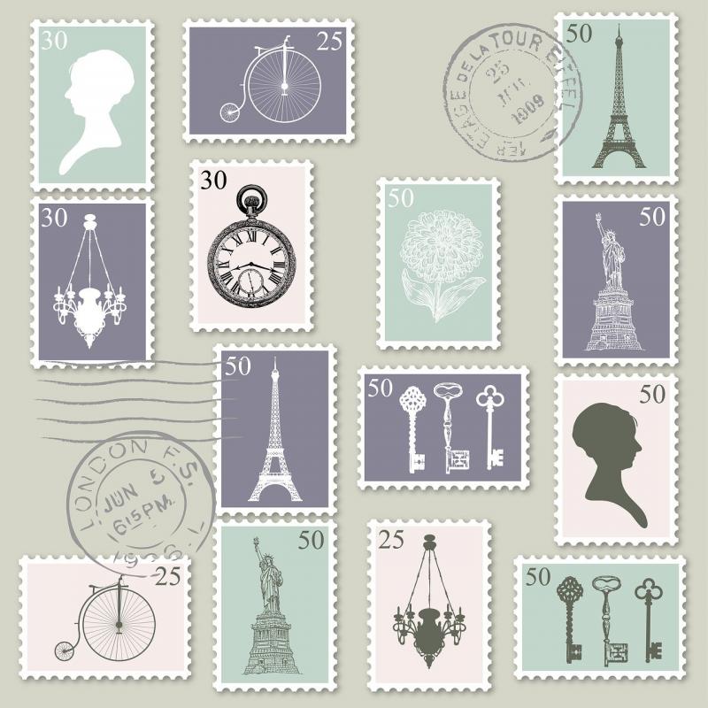Zomaar een aantal postzegels 