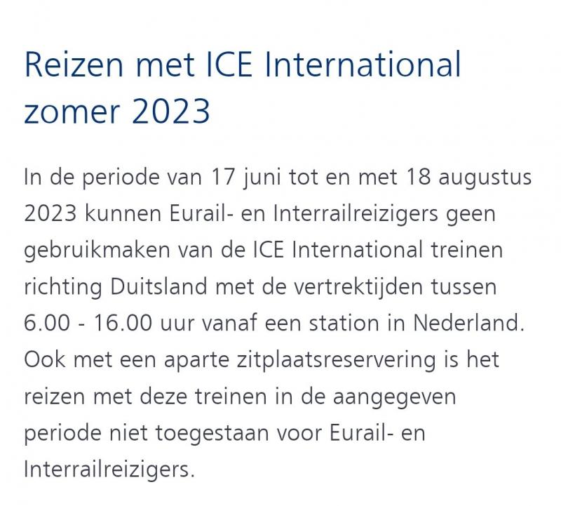 Reizen met ICE International tijdens de zomer in 2023