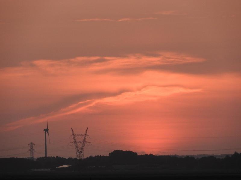 De zon gaat onder bij de Zuidschermer. (Foto: Pukeko)