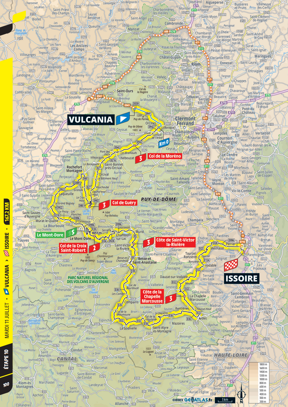 De route van vandaag (Bron: Tour de France)