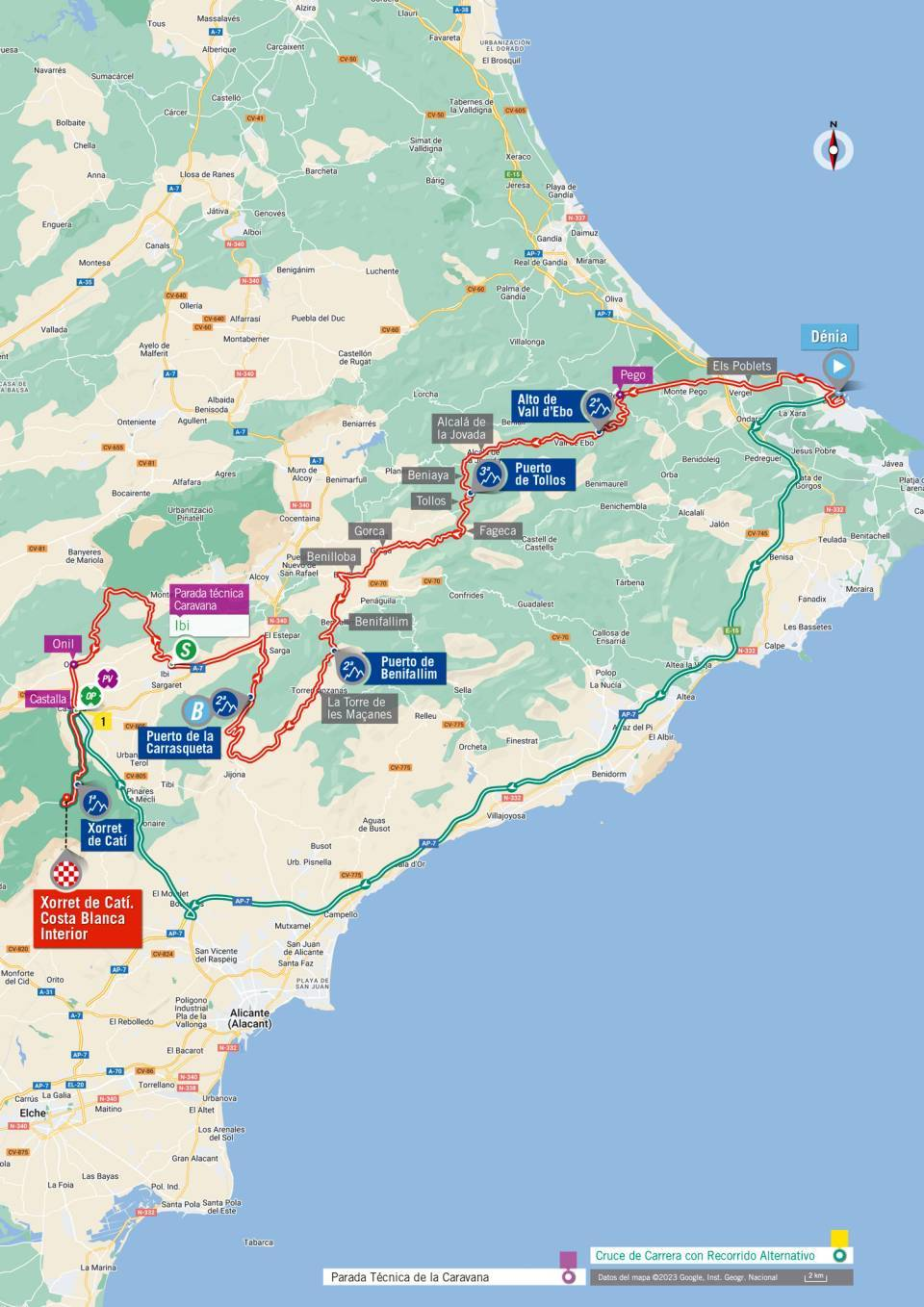 De route van vandaag (Bron: Vuelta a España)