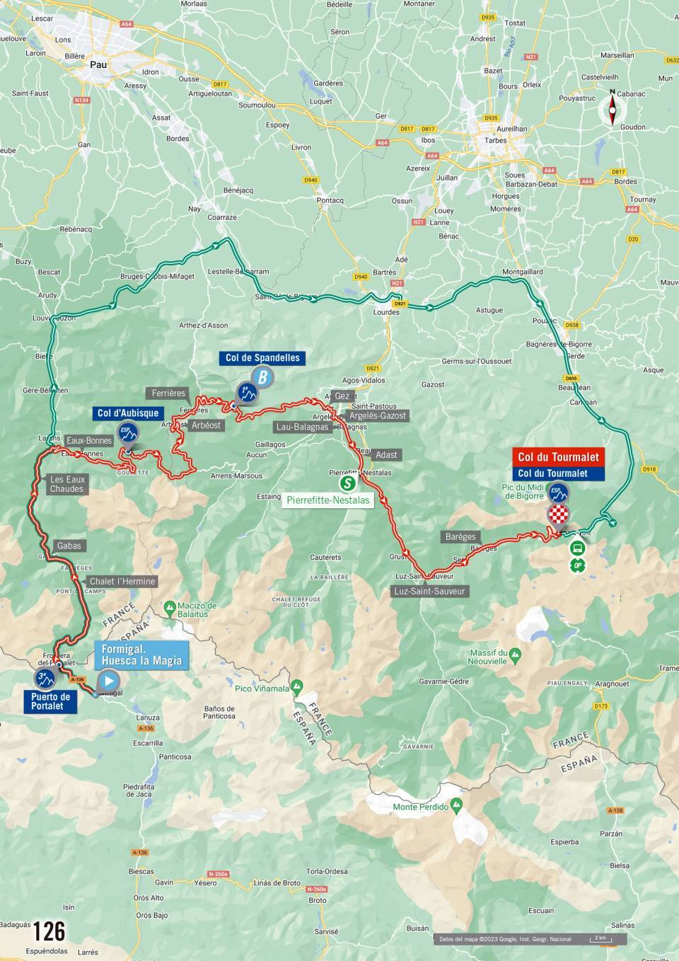 De route van vandaag (Bron: Vuelta a España)