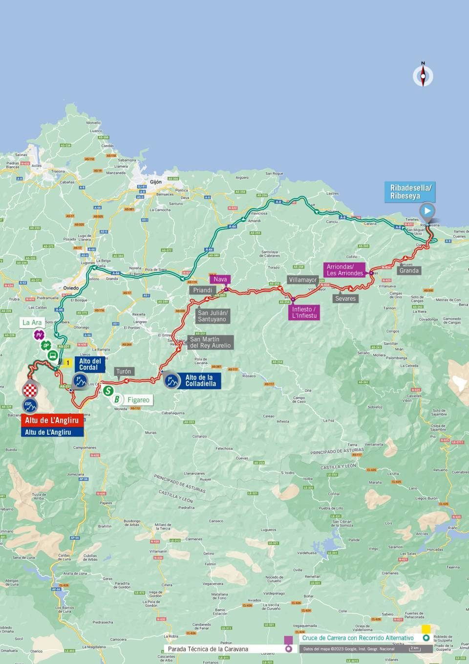 De route van vandaag (Bron: Vuelta a España)