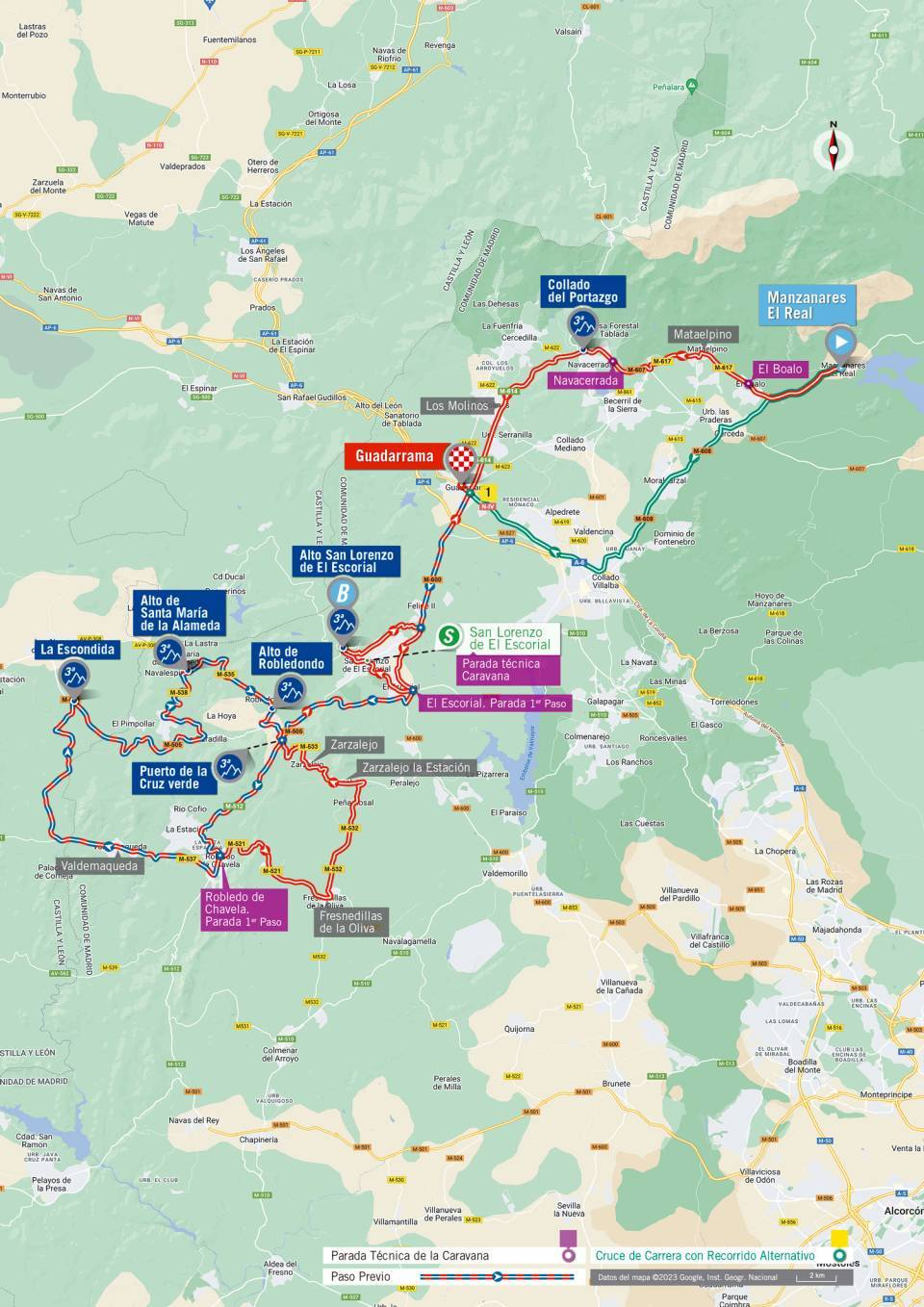 De route van vandaag (Bron: Vuelta a España)