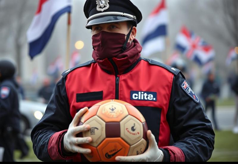 Politie gaat staken bij voetbalwedstrijd (@Freepik - AI) 