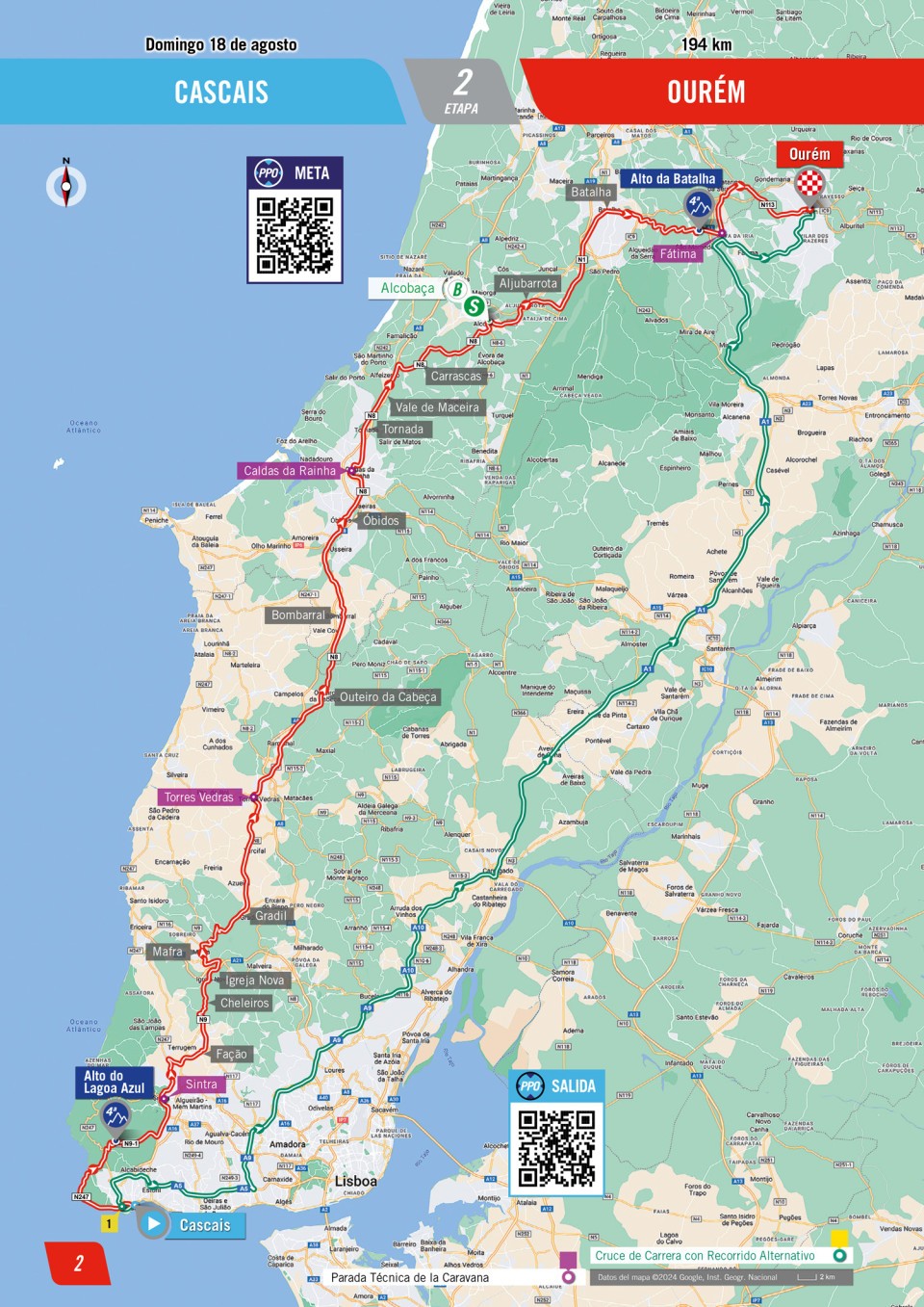 De route van vandaag (Bron: Vuelta a España)