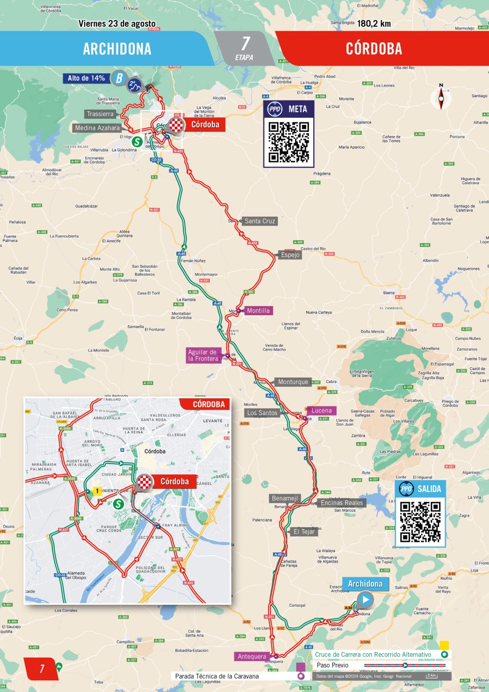 De route van vandaag (Bron: Vuelta a España)