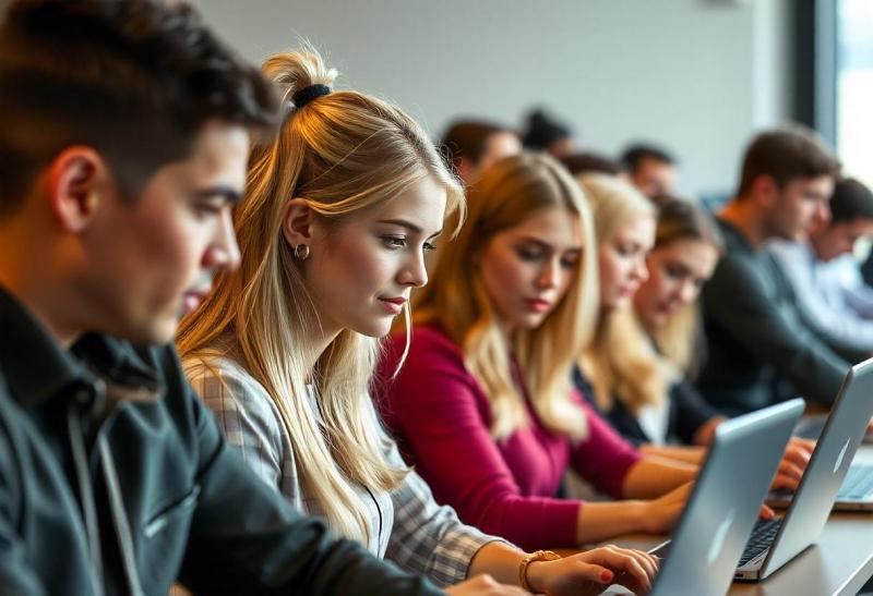 Laptopgebruik op middelbare school (@ Pikaso AI)