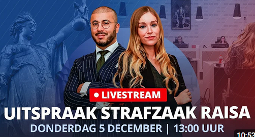 Uitspraak strafzaak Raisa Blommestijn (@ ON on YouTube 051224)