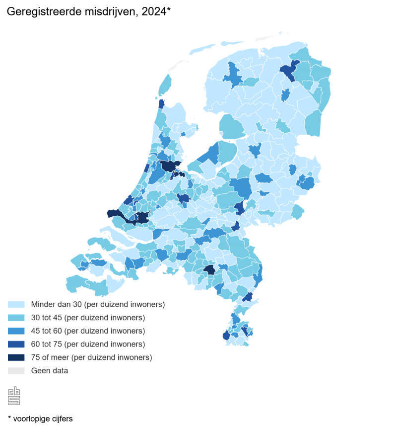 Geregistreerde misdrijven 2024 (@ CBS) Geregistreerde misdrijven 2024 (@ CBS)