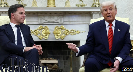 Rutte en Trump in Oval Office (@ Guardian on YouTube 130325)