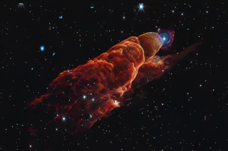 Herbig-Haro 49/50 Stellar Jets (@ James Webb Space Telescope on YouTube 250325)