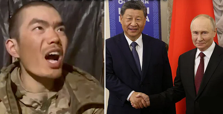 Chinese soldiers fighting for Russia (@ The Sun YouTube 080425 screenshot) Chinese soldiers fighting for Russia (@ The Sun YouTube 080425 screenshot)