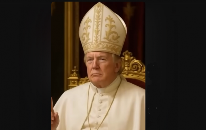 'Paus Trump' (@ NewsStream on YouTube 030525 -screenshot)
