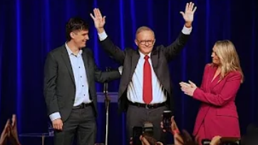 Australian PM Anthony Albanese re-elected (@Euronews on YouTube 030525)
