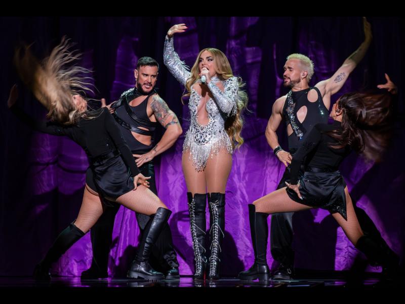 Spaanse zangeres Melody tijdens Eurovisie Songfestival 2025 (@ WikimediaCommons)