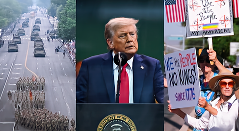 Highlights of Trump&#8217;s Military parade and protests (@ WSJ on YT 150625)