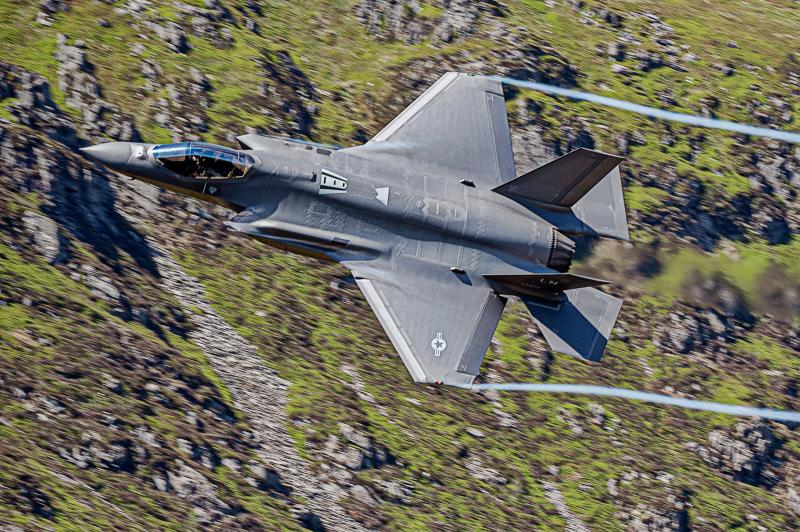 F-35 op oefening in Wales mei 2025 (@WikimediaCommons) F-35 op oefening in Wales mei 2025 (@WikimediaCommons)