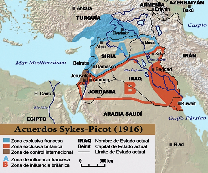 Sykes-Picot verdrag 1916 (@WikimediaCommons) Sykes-Picot verdrag 1916 (@WikimediaCommons)
