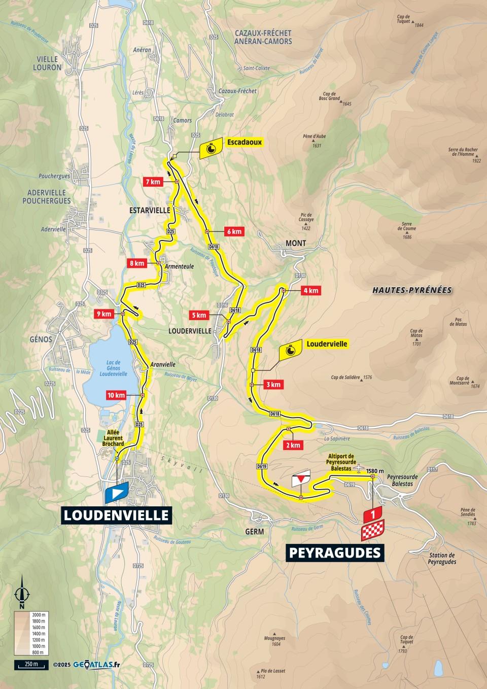 De route van vandaag (Bron: Tour de France)
