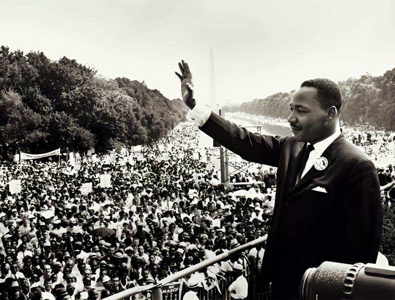 Martin Luther king bij lincoln memorial augustus 1963 (@ Wikimedia Commons) Martin Luther king bij lincoln memorial augustus 1963 (@ Wikimedia Commons)