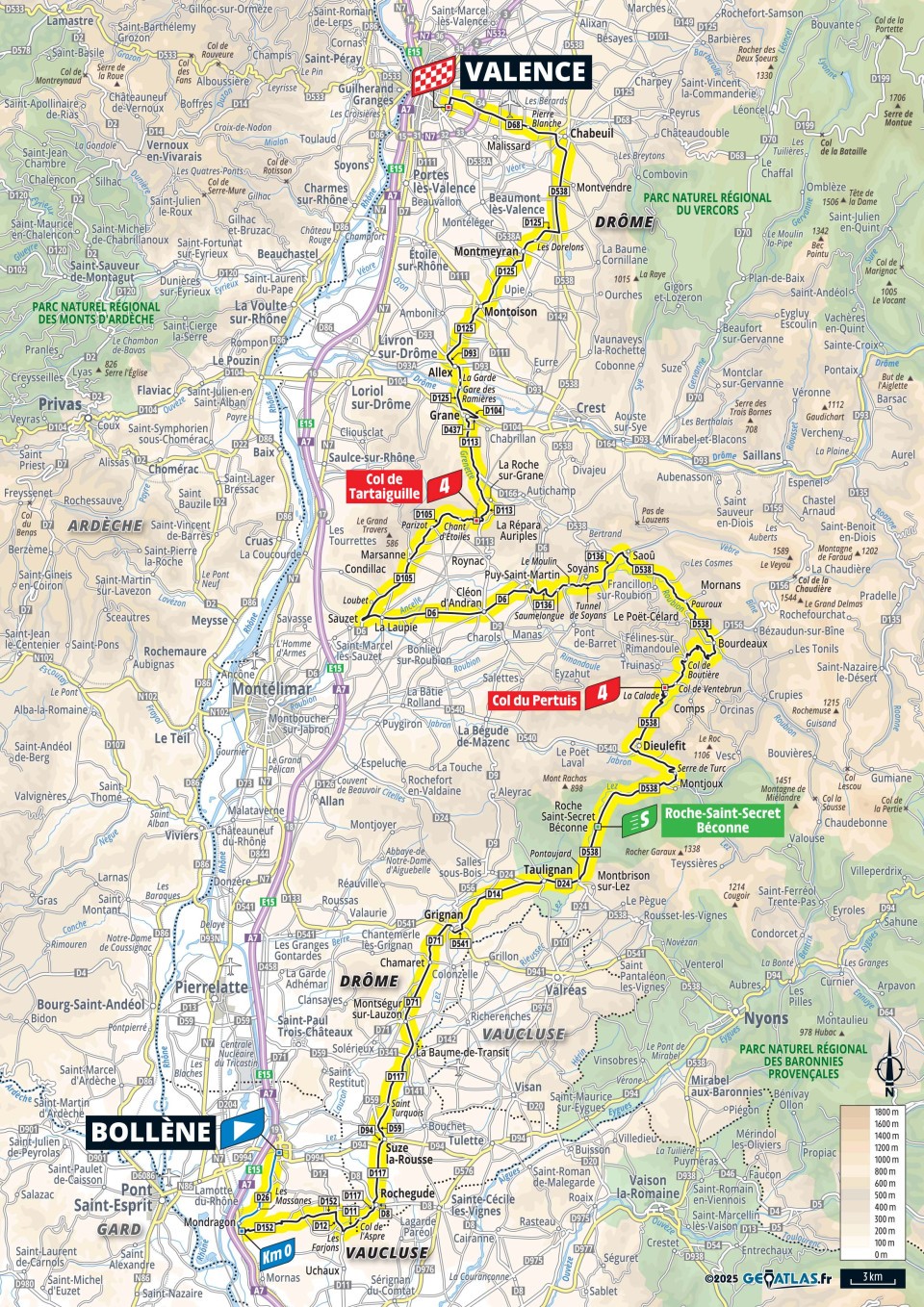 De route van vandaag (Bron: Tour de France)