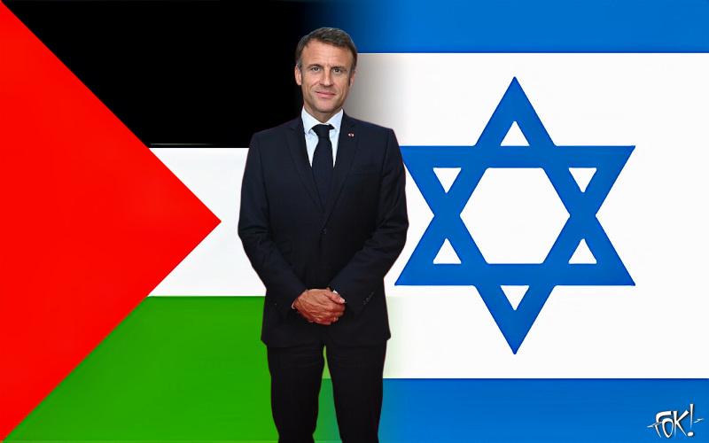 Macron gaat Palestina erkennen  (@ Wikimedia Commons / FOK!)