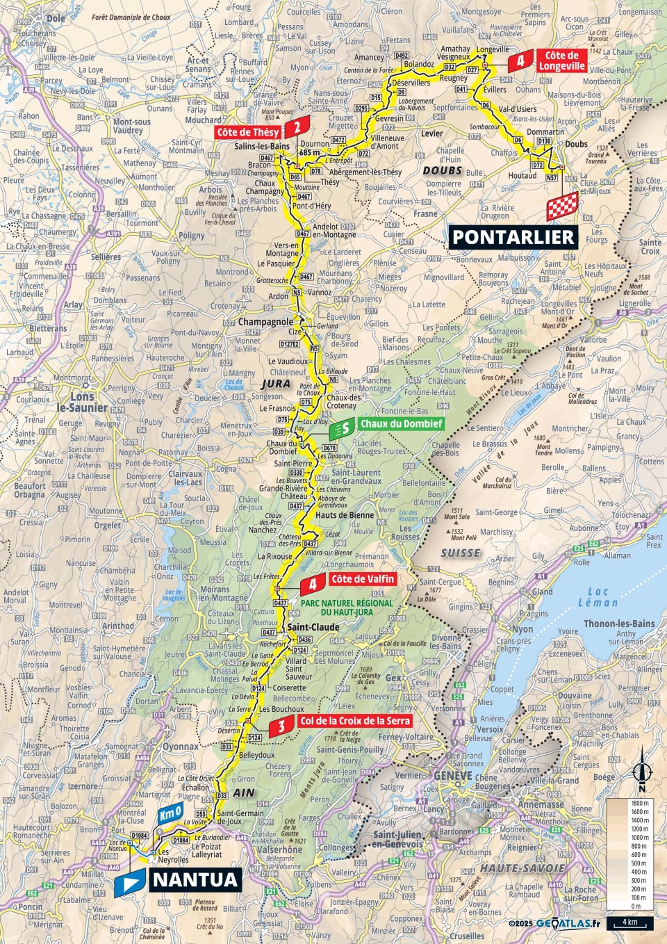 De route van vandaag (Bron: Tour de France)