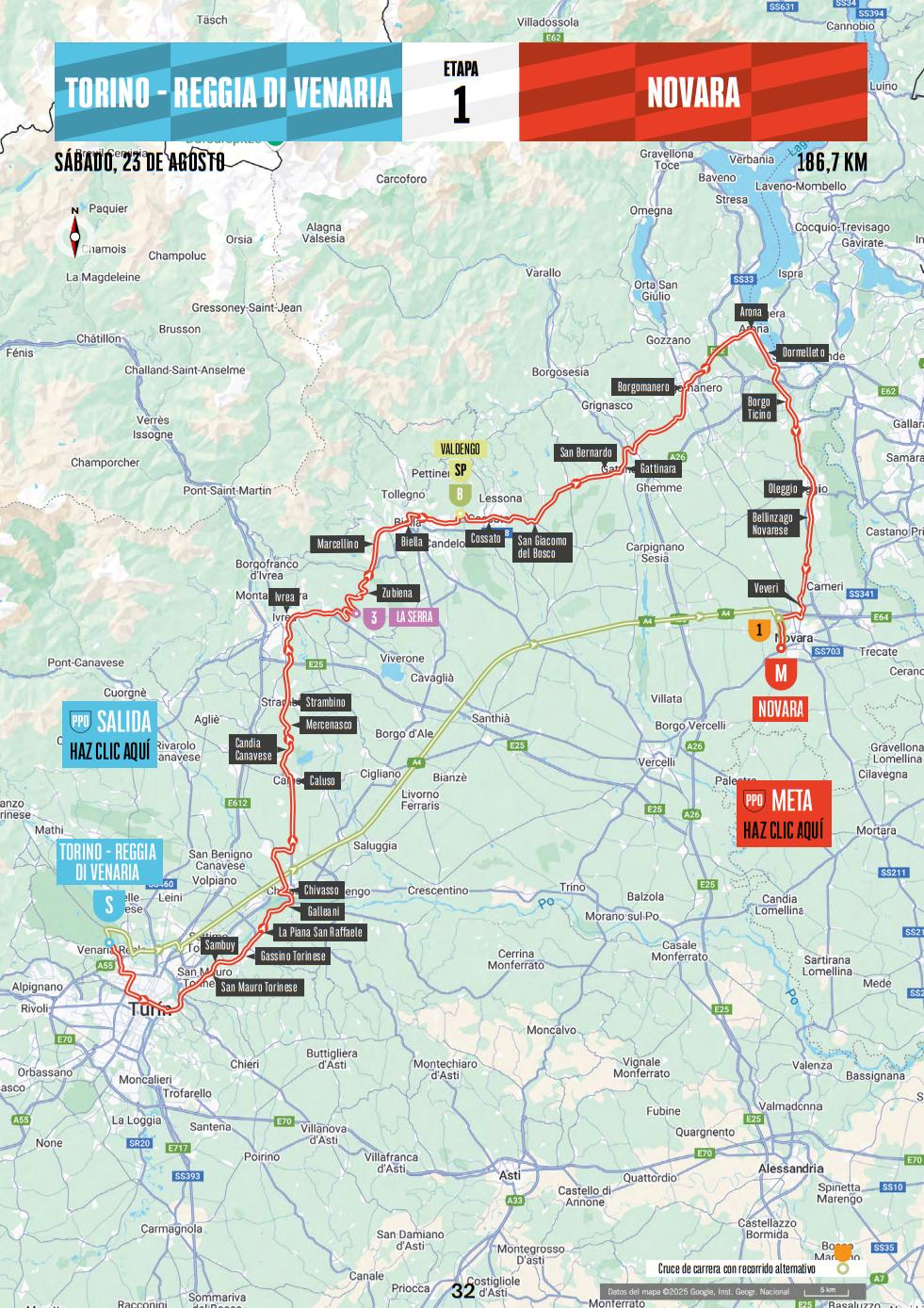 De route van vandaag (Bron: Vuelta a España) De route van vandaag (Bron: Vuelta a España)