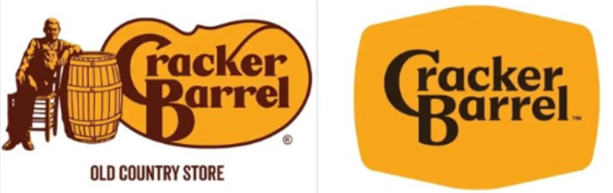Links het oorspronkelijke logo, rechts het nieuwe - alweer afgeschreven - logo