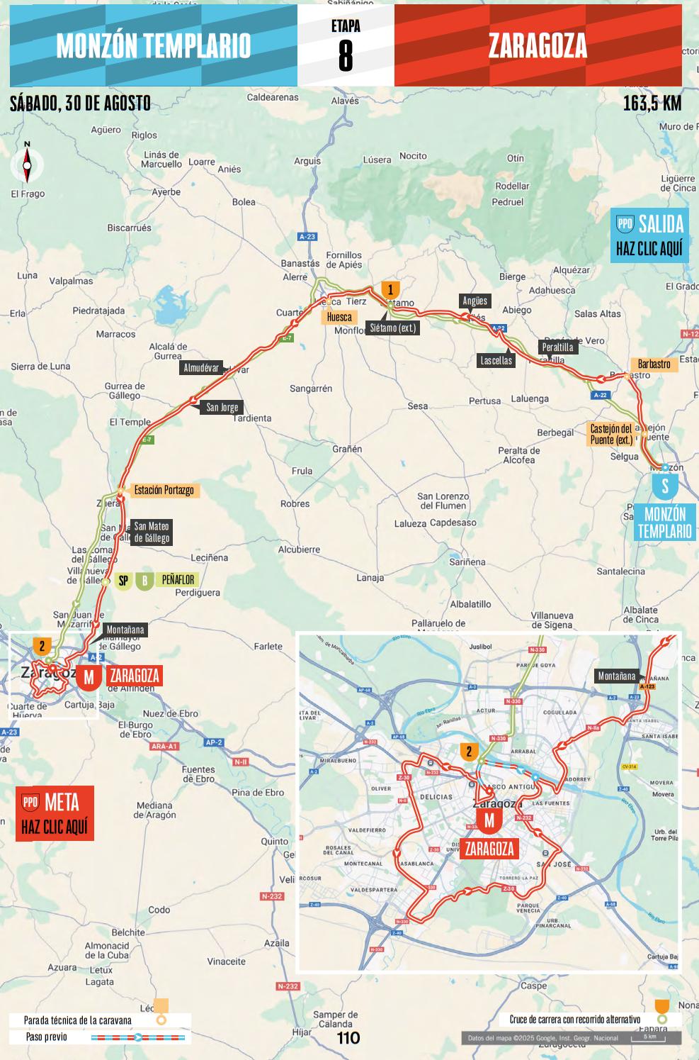 De route van vandaag (Bron: Vuelta a España) De route van vandaag (Bron: Vuelta a España)