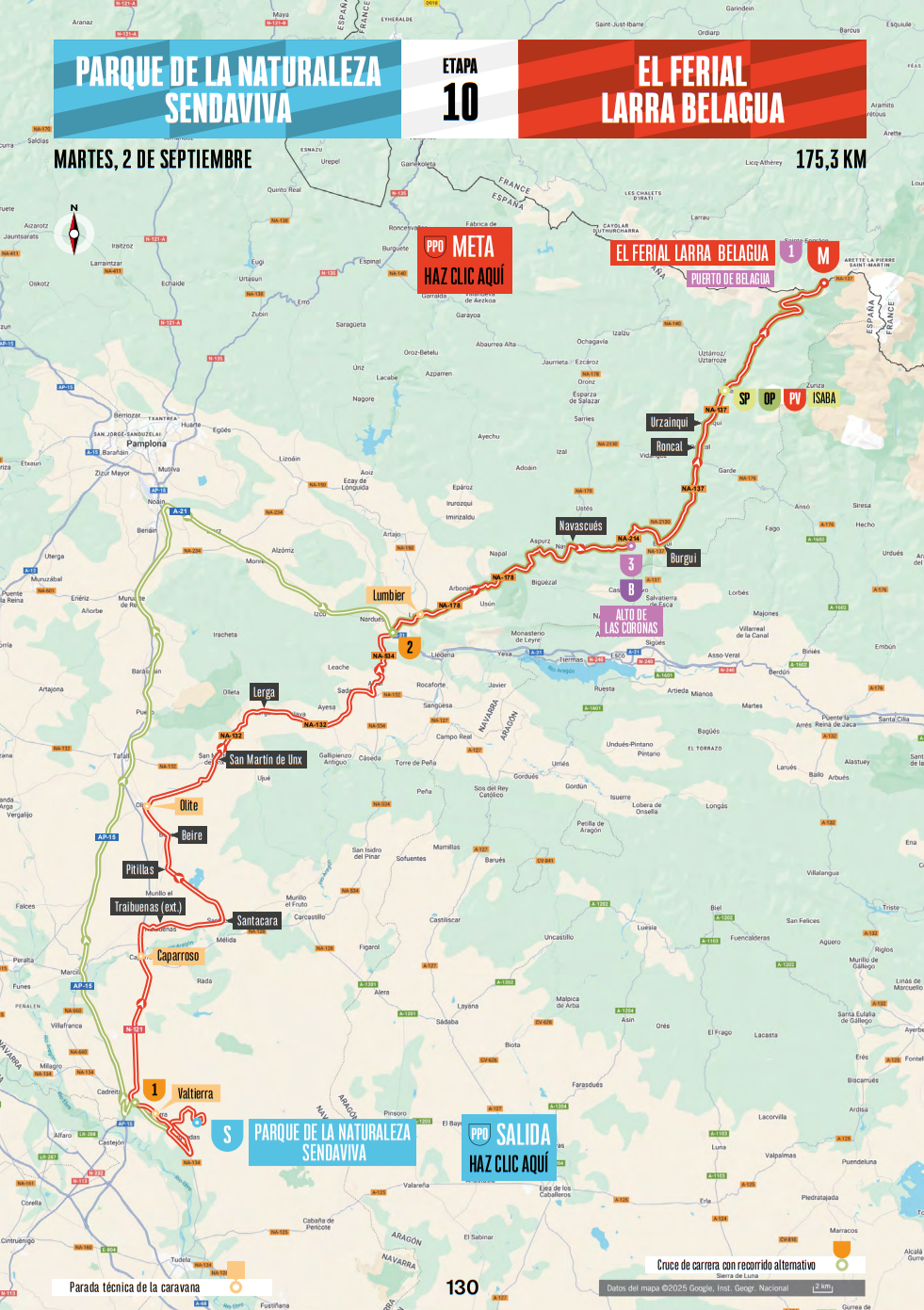 De route van vandaag (Bron: Vuelta a España) De route van vandaag (Bron: Vuelta a España)