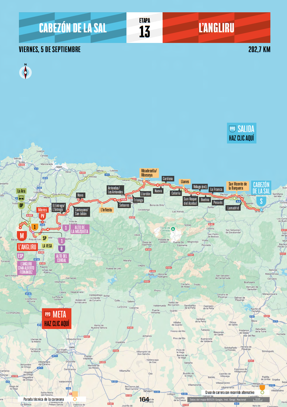 De route van vandaag (Bron: Vuelta a España) De route van vandaag (Bron: Vuelta a España)