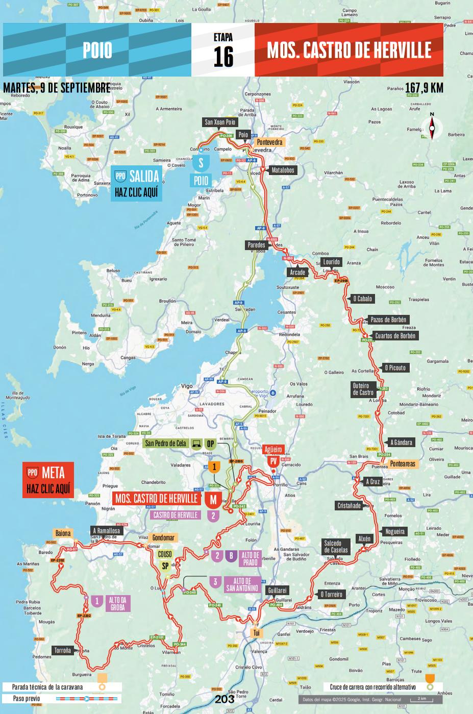 De route van vandaag (Bron: Vuelta a Espa&ntilde;a)