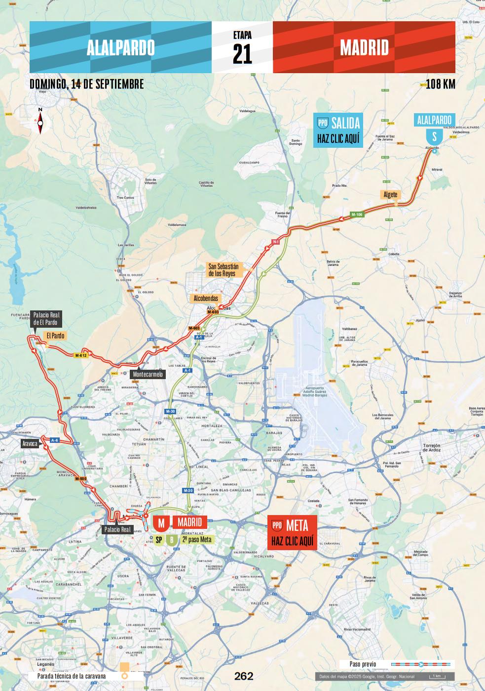 De route van vandaag (Bron: Vuelta a Espa&ntilde;a)