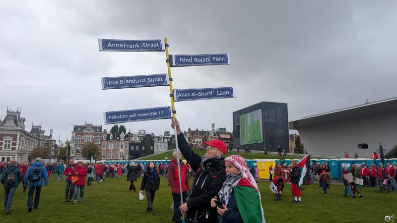 Sfeerimpresse Rode Lijn Protest in Amsterdam  (Foto: FOK! / DJMO )