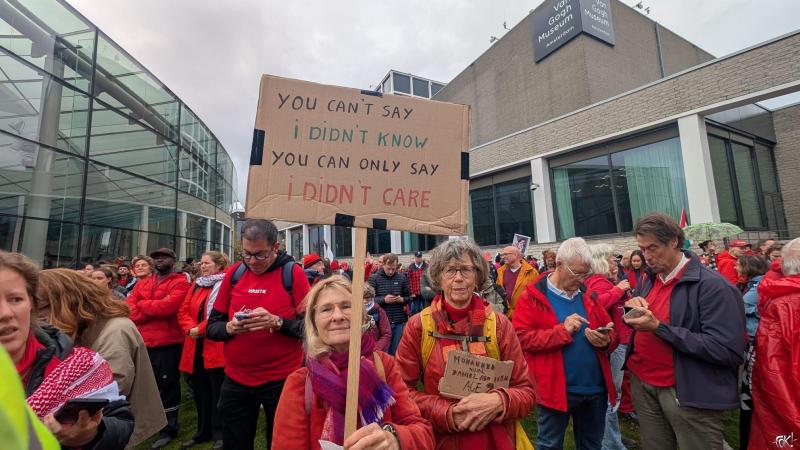 Sfeerimpresse Rode Lijn Protest in Amsterdam  (Foto: FOK! / DJMO )